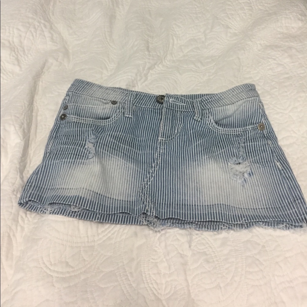 Jean mini skirt