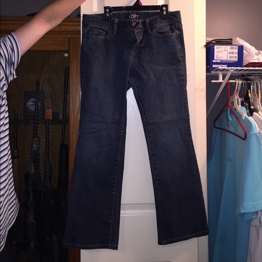 Dark LOFT boot cut jeans