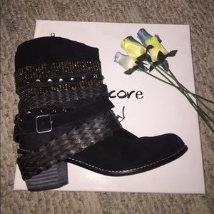 Black Bling Boots