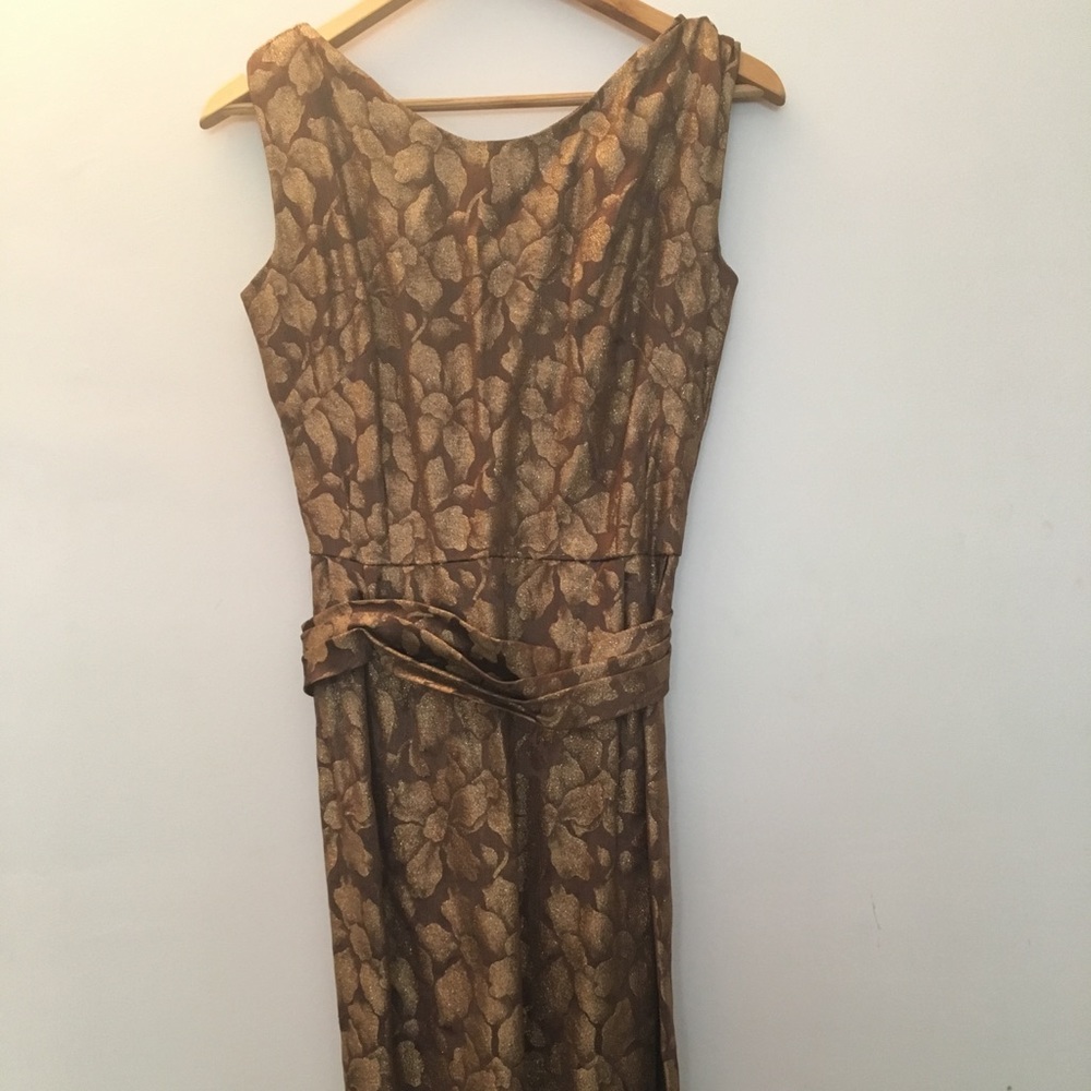 Gold Floral Dress size L
