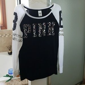VS  PINK BLING LONG SLEEVE TEE
