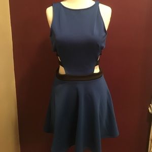 Blue skater dress