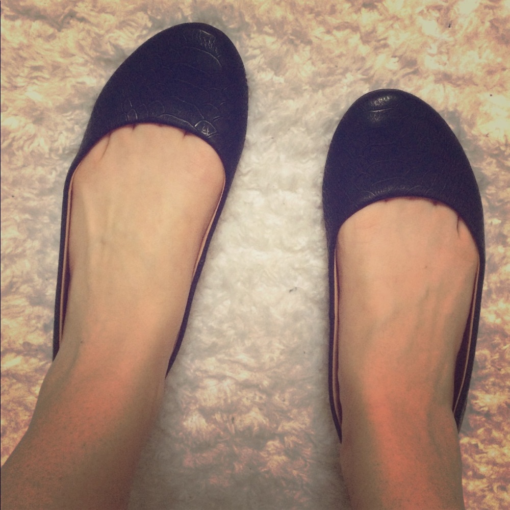 Danzey-snake skin ballet flats