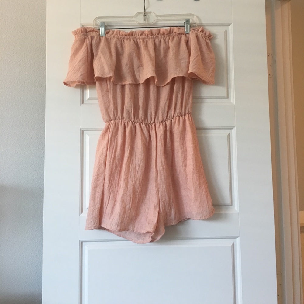 Pink Off the Shoulder romper