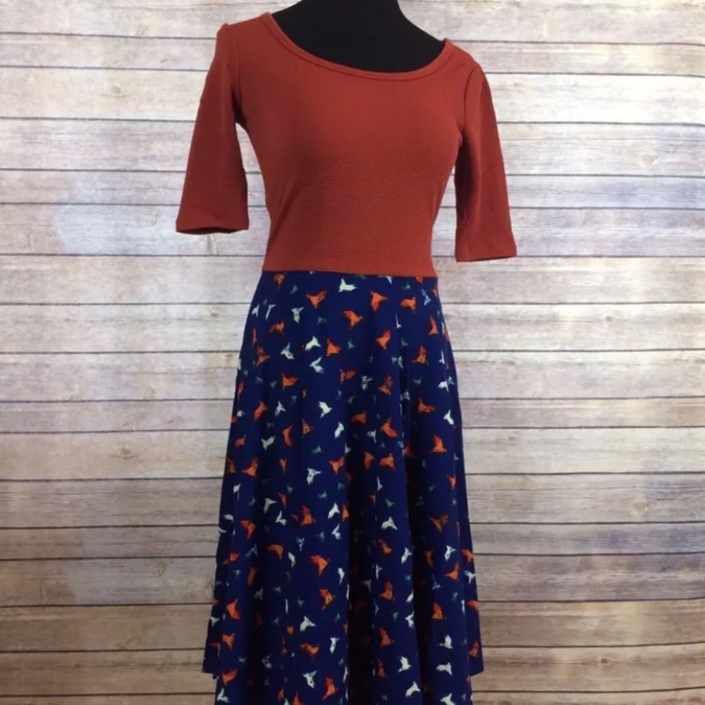 Lularoe Two Tone Nicole Dress Like New