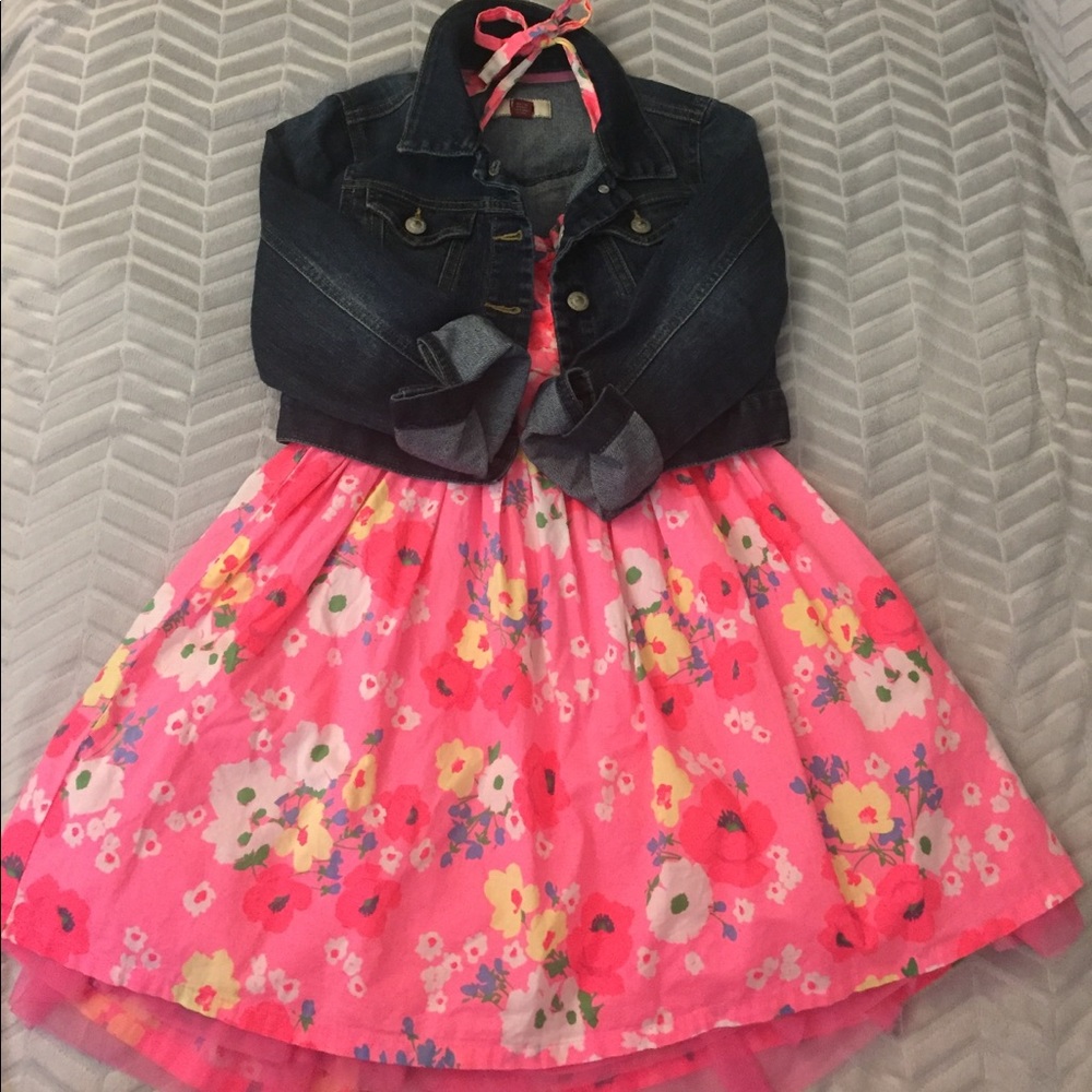 Girls dress size 10/12 and jacket Bundle