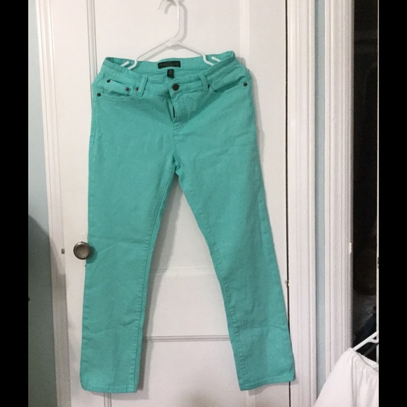 Lauren Ralph Lauren mint/aqua ankle jeans👖 - Picture 1 of 3
