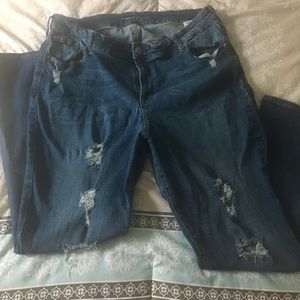 Distressed old navy rockstar skinny jeans