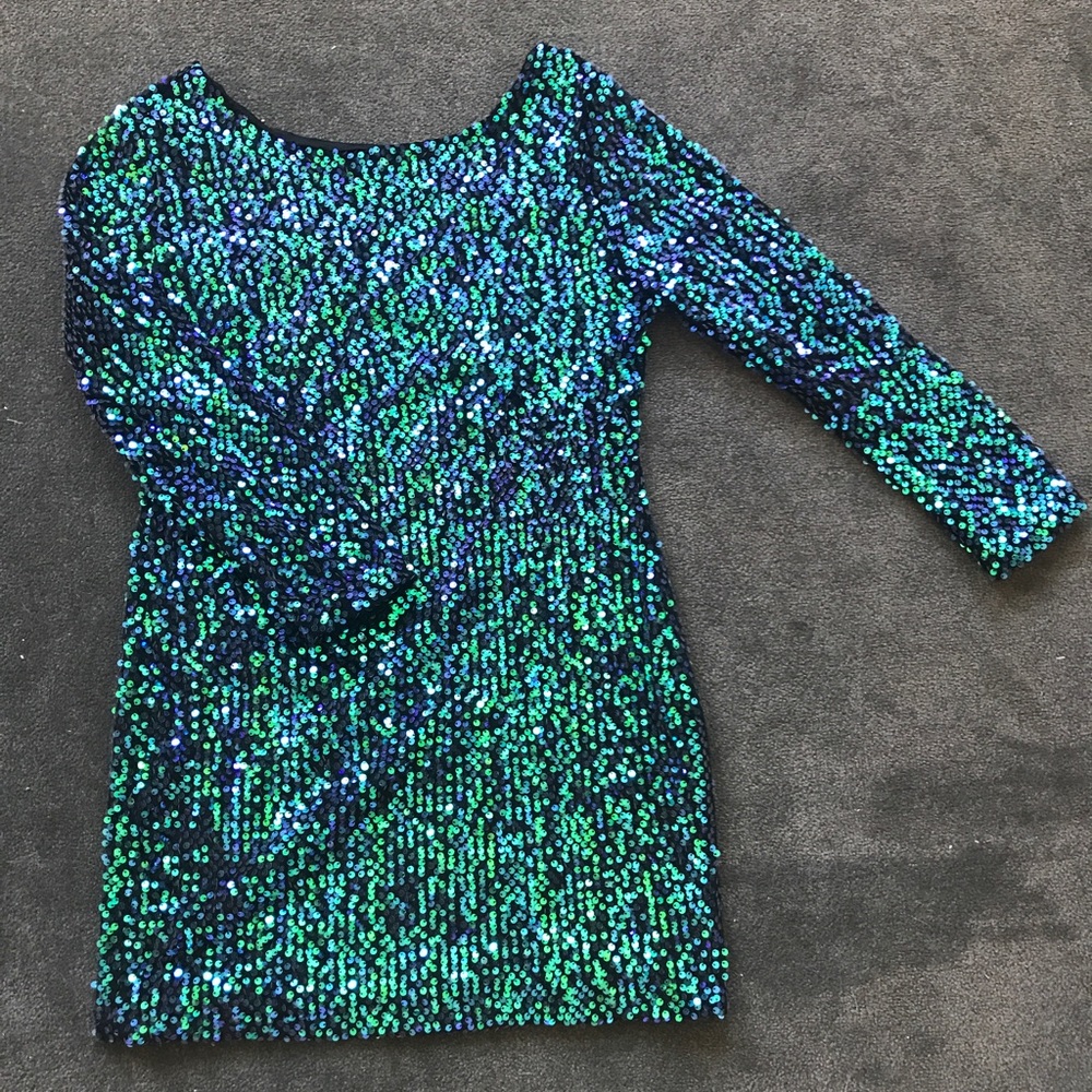 Sequined mini dress