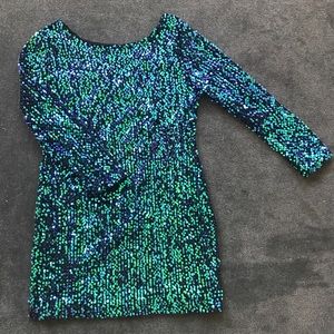 Sequined mini dress