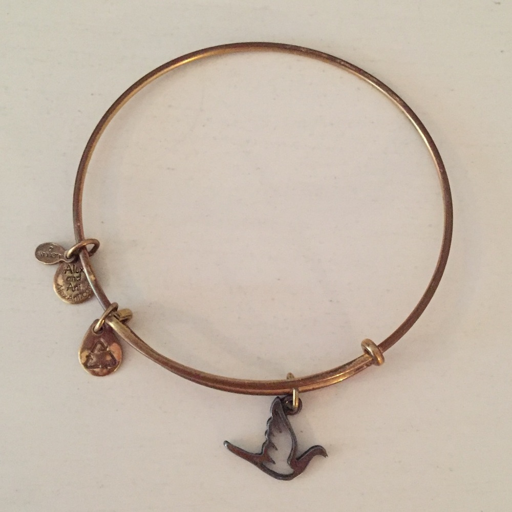 Alex & Ani Sacred Dove Charm Bangle