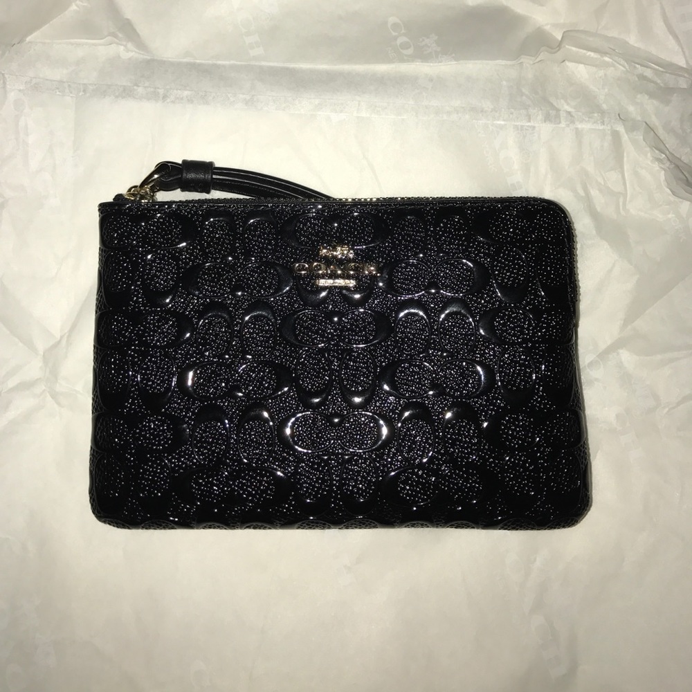 NWT Black Coach Wristlet