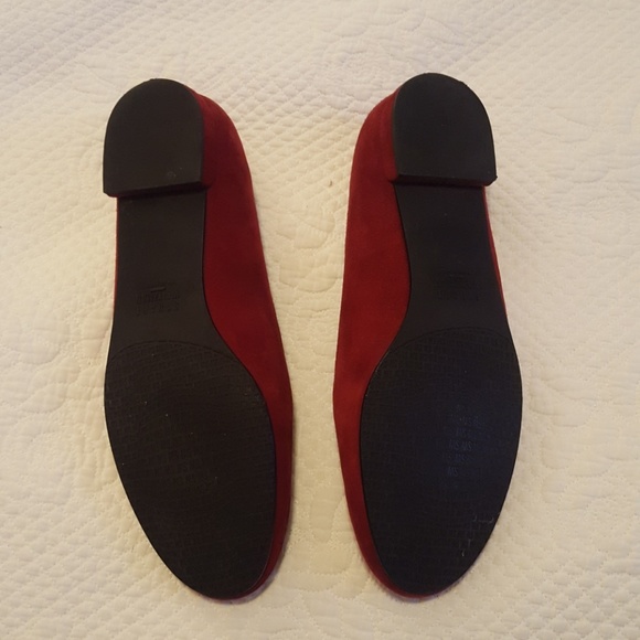 Stuart Weitzman Burgundy Crystal Lys Smoking Flats - Picture 2 of 5