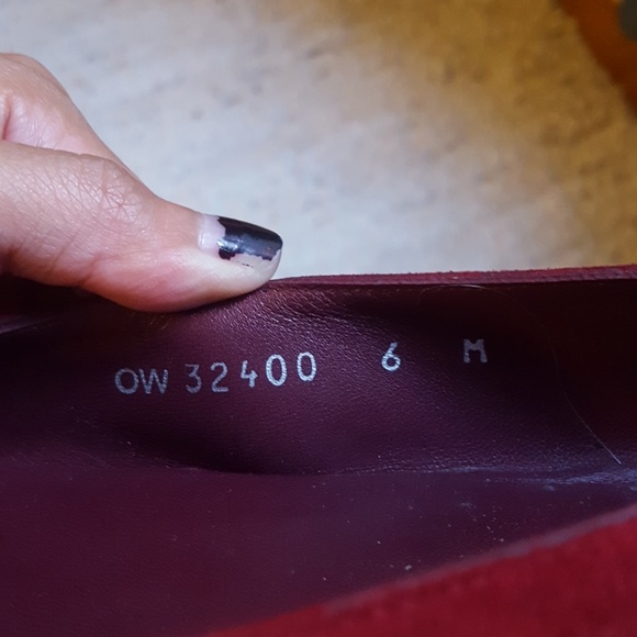 Stuart Weitzman Burgundy Crystal Lys Smoking Flats - Picture 5 of 5