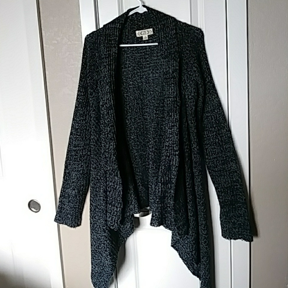 Open-front asymmetrical sweater, like new!