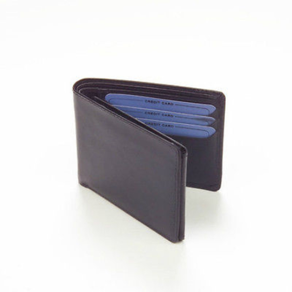 about   MENS BLACK LEATHER WALLET BIFOLD