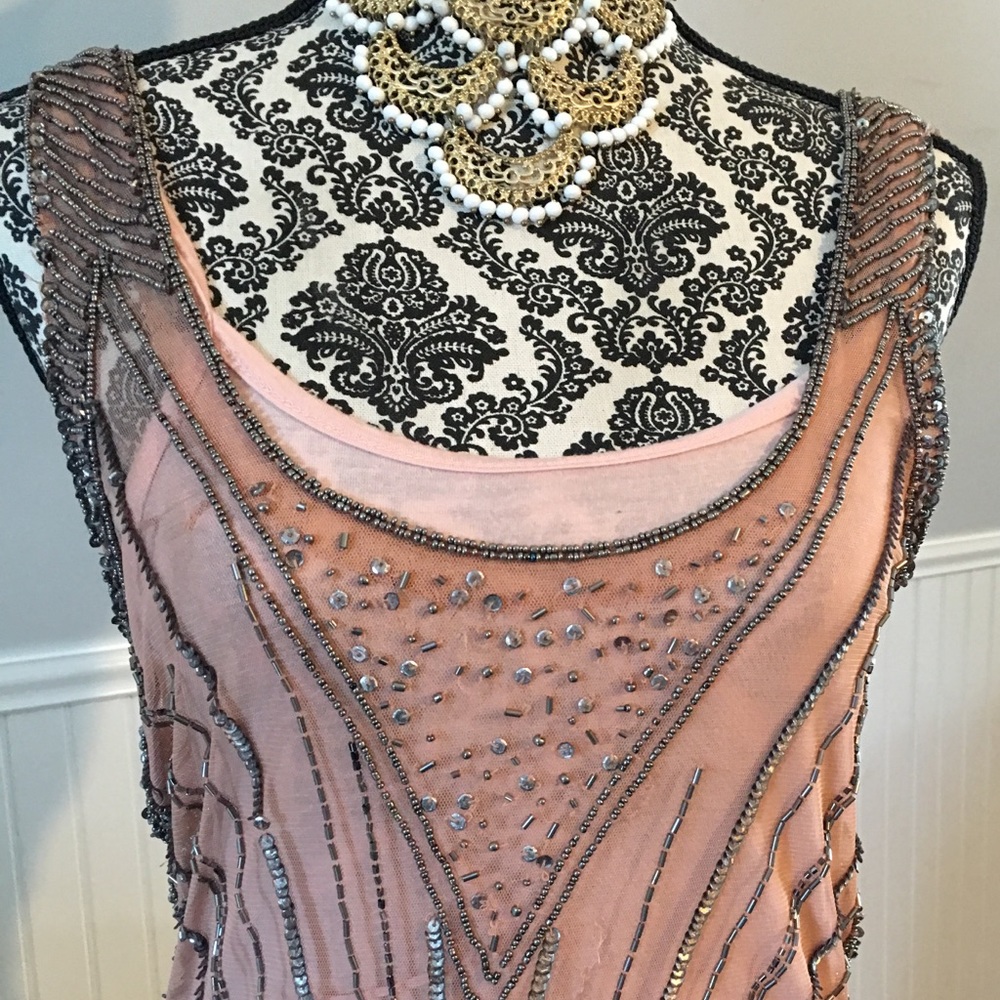 Blush beaded dress