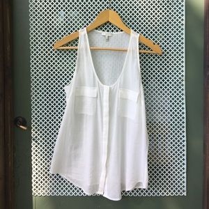Joie sleeveless blouse ivory