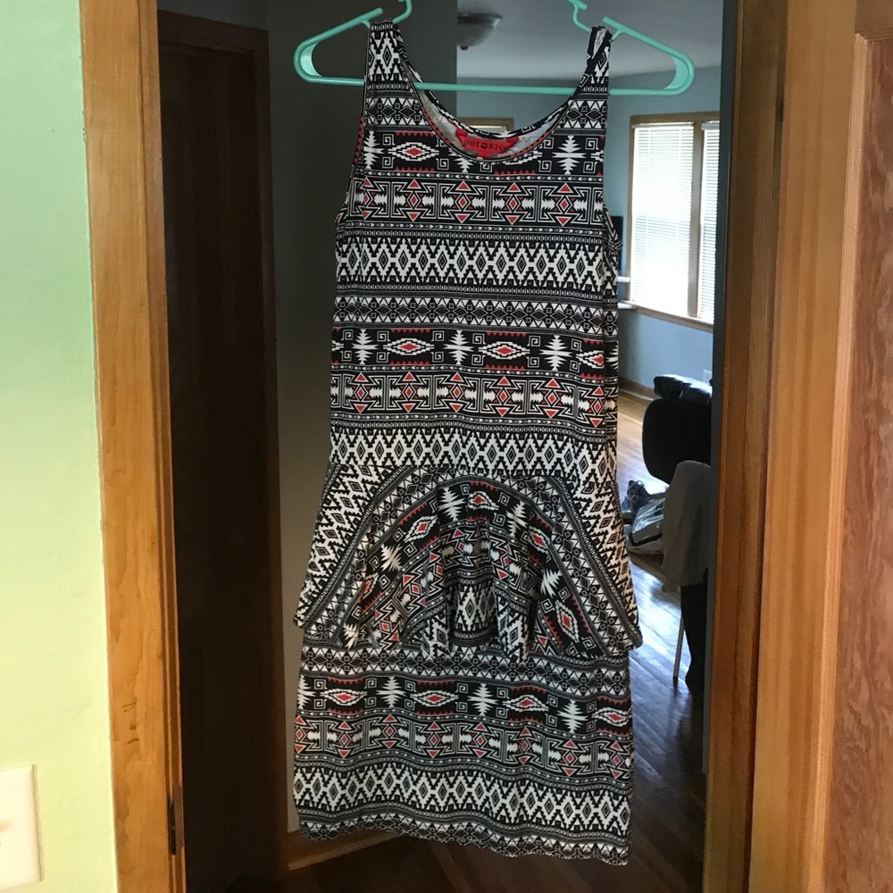 SOLD Body-con Tribal Midi Dress