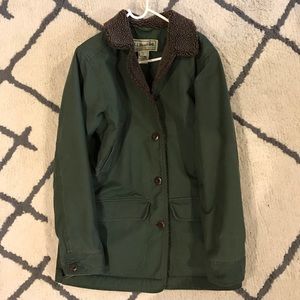 L.L. Bean Sherpa Lined Quality Button Down Jacket