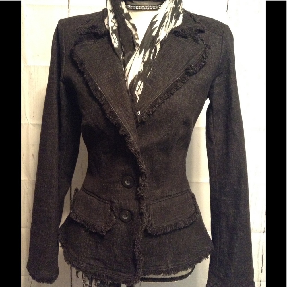 Cache Black Denim jacket
