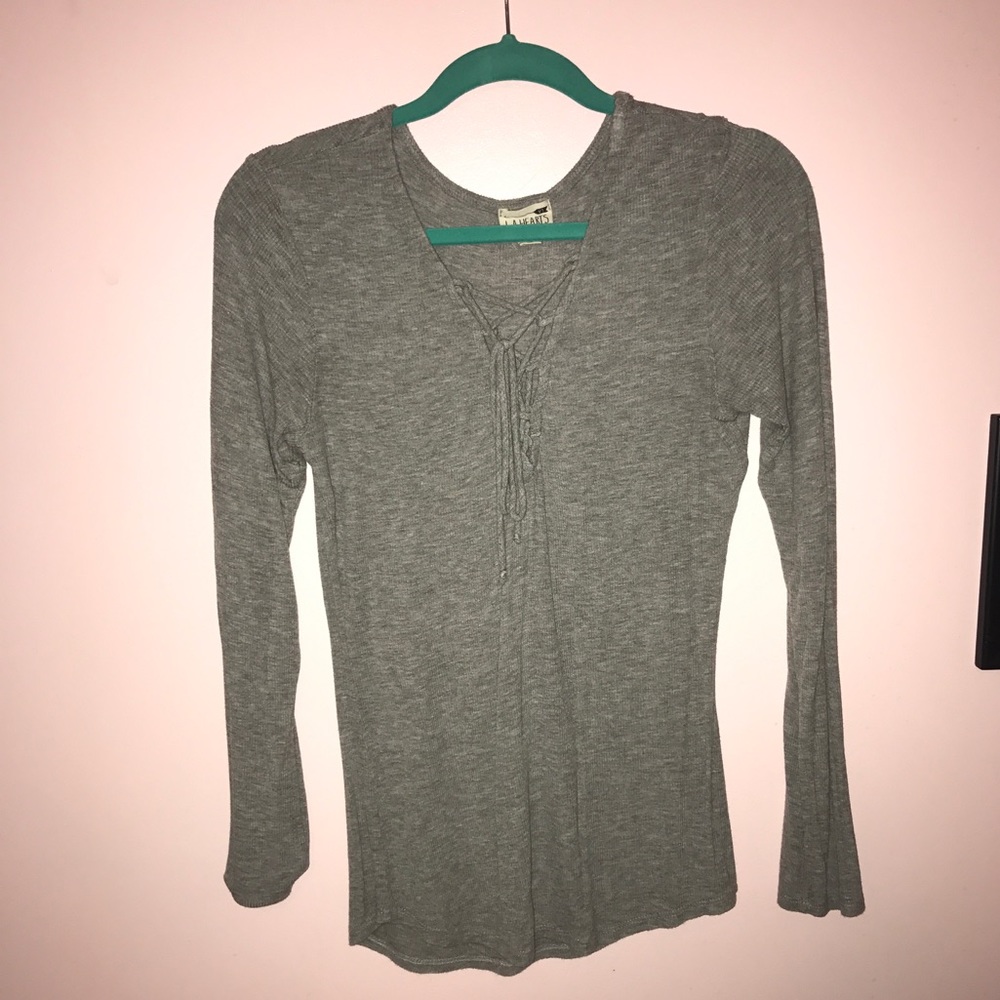 LA Hearts Lace Up Longsleeve