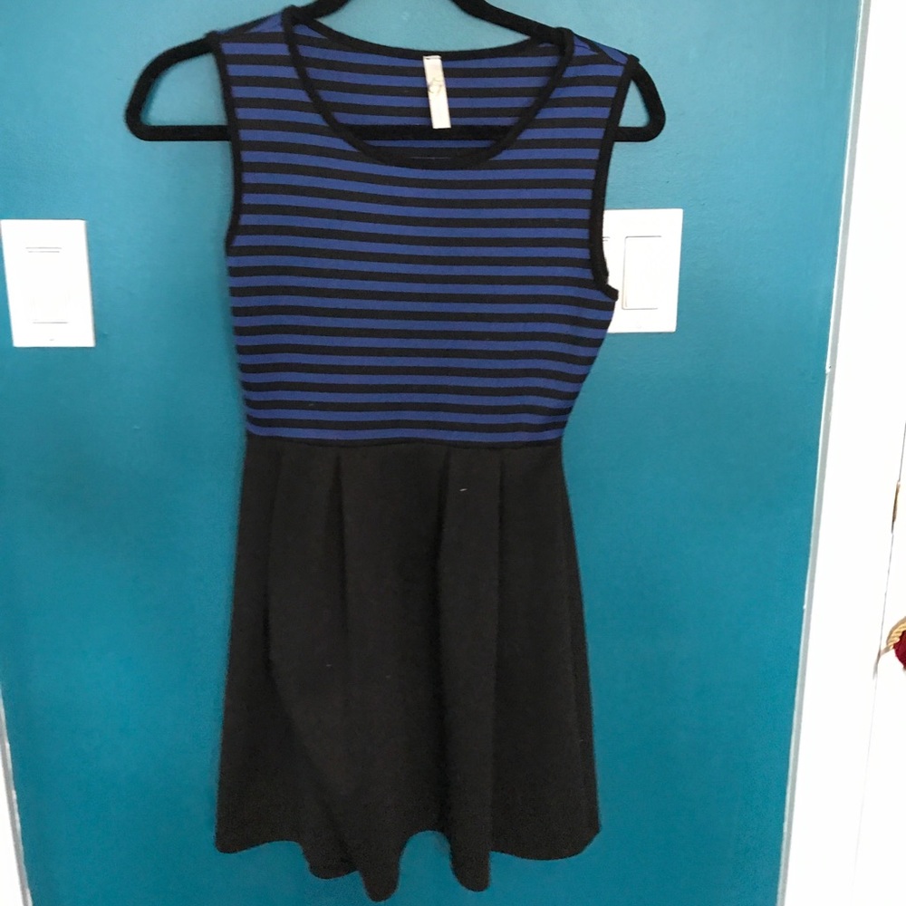 Black and blue dress