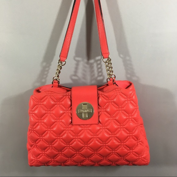 kate spade Handbags - End of Summer Sale! Kate Spade Quilted Coral bag