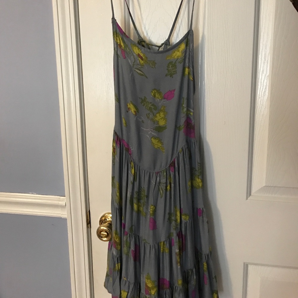 Free People size XS gray dress floral