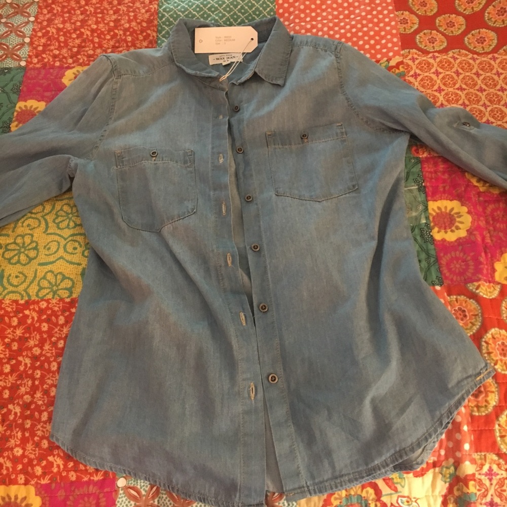 Light "Jean" cover up jacket.