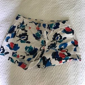 J. Crew beautiful flower patterned chino shorts