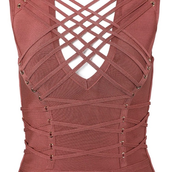 House of CB Bebe Sexy Bodycon Bandage Dress - Picture 2 of 8