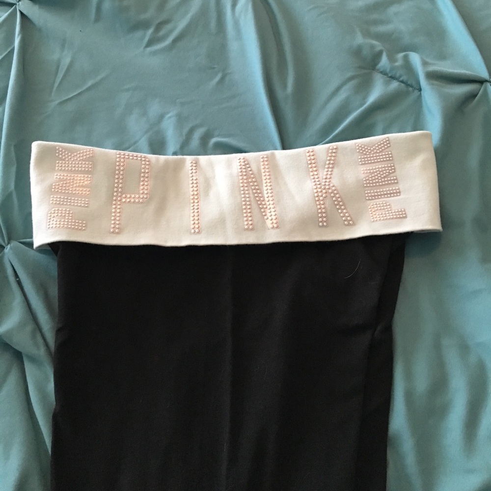 PINK YOGA CAPRIS bedazzled