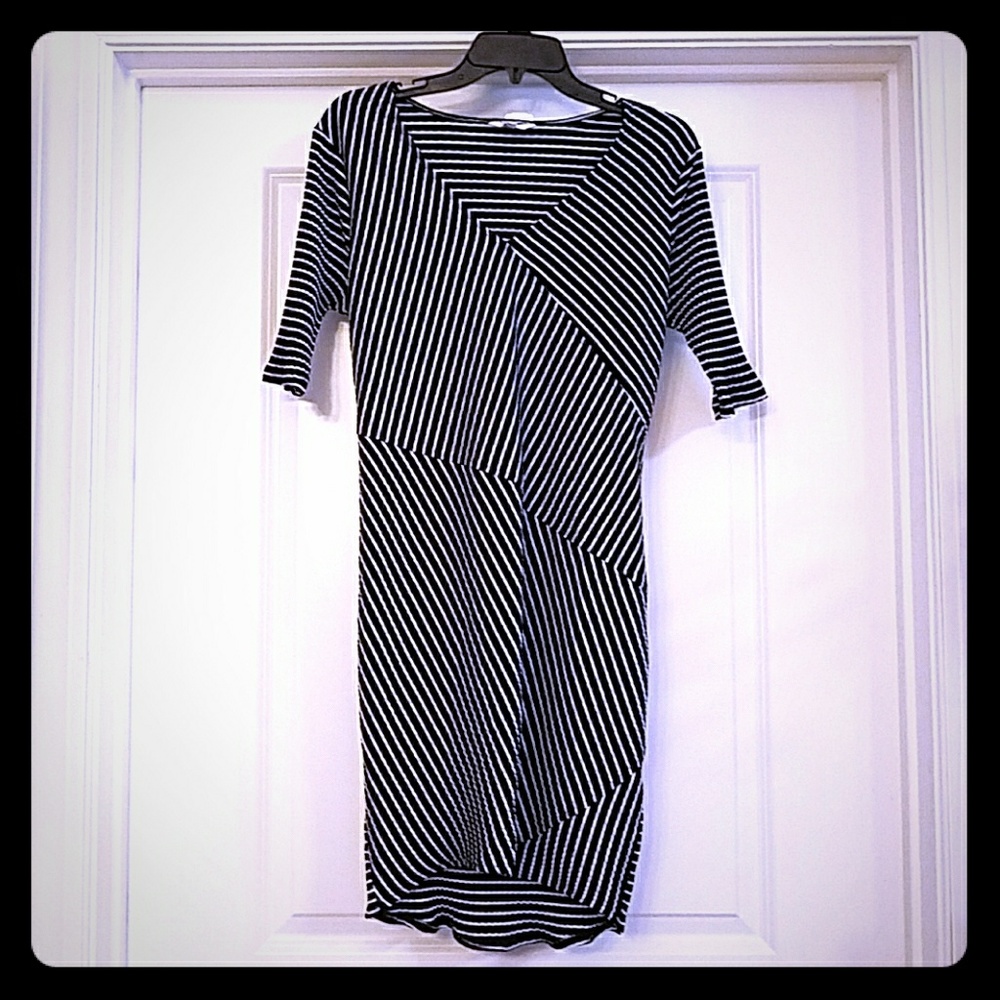 Candies Black and White Stripe Dress
