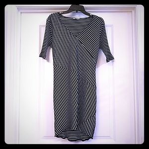 Candies Black and White Stripe Dress