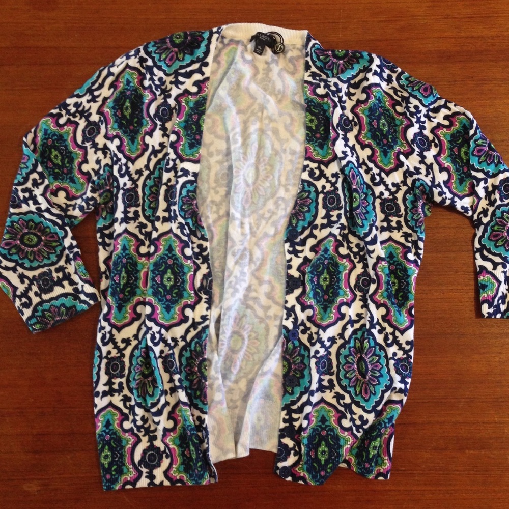 Talbots patterned cardigan