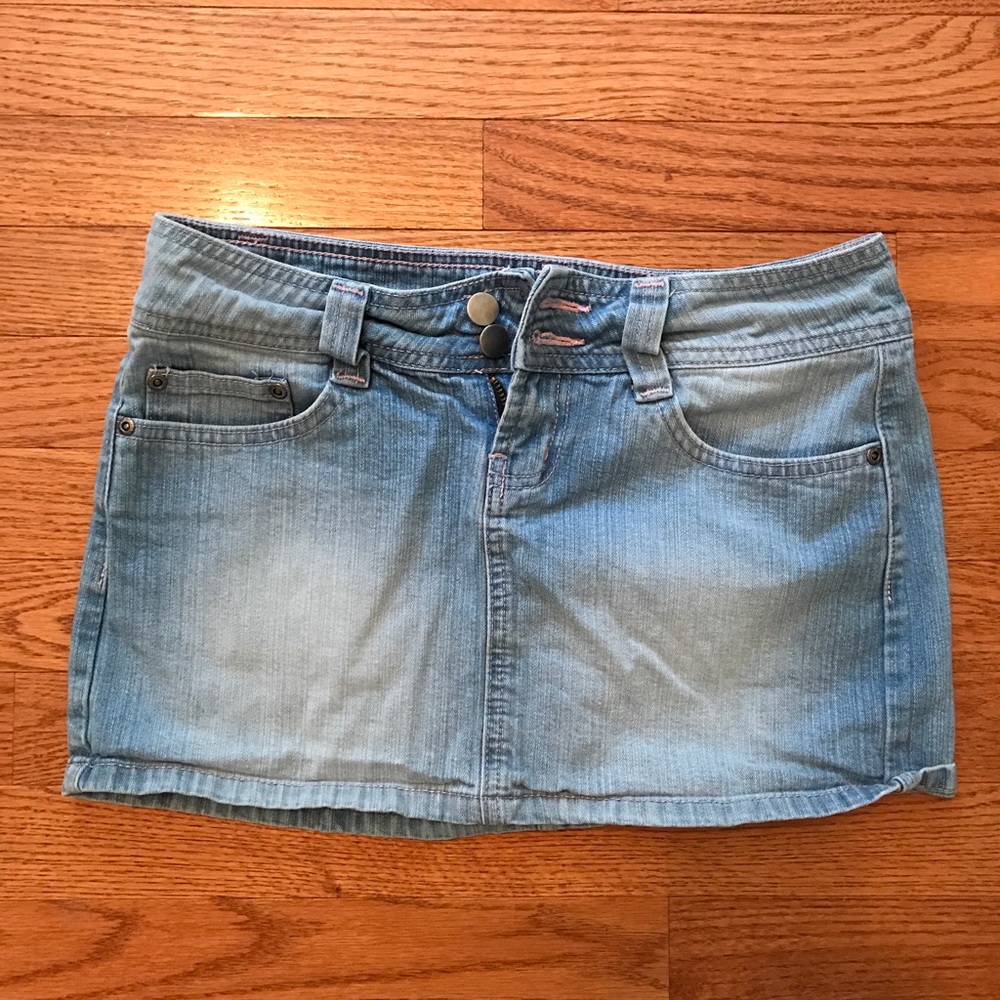 Blue jean mini skirt