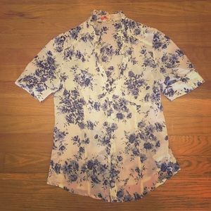 Floral button down blouse