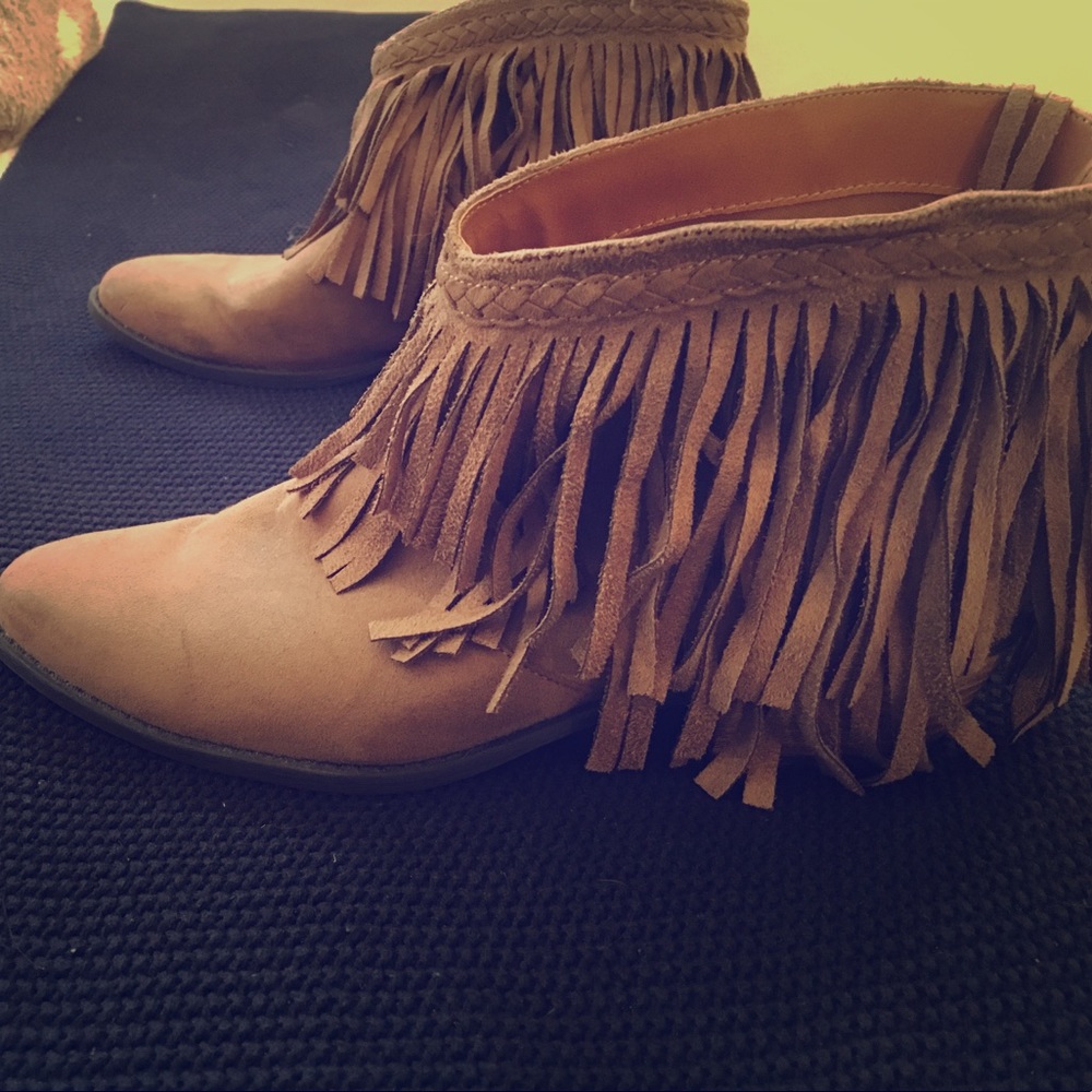 Fringe Ankle Boots