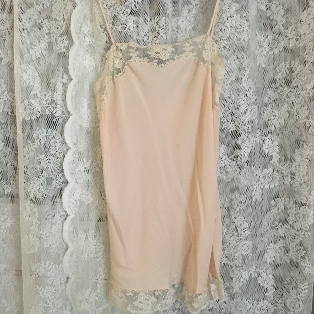 Light pink slip with lace