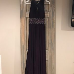 David's Bridal plum gown