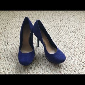 Blue Suede Platform Heels Jessica Simpson Size 8