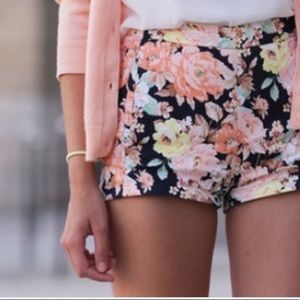 Zara floral shorts