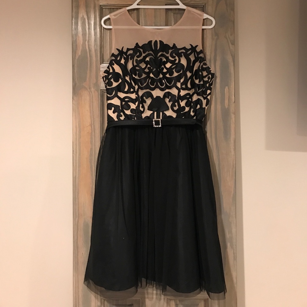 Black and nude dress