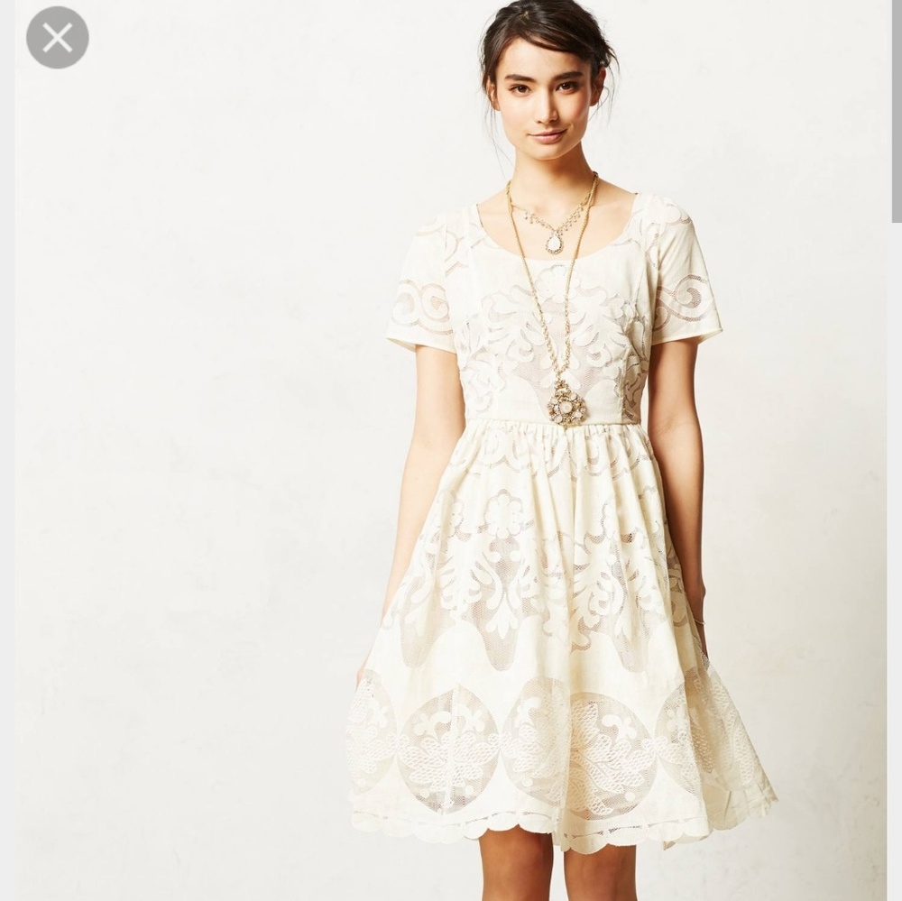 Anthropologie Tracy Reese Ivoire Dress