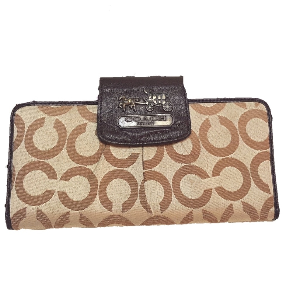 COACH Madison stage coach signature C wallet