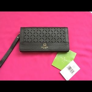 Kate Spade black leather wallet