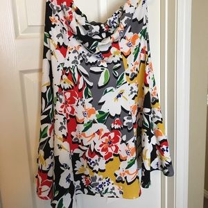 Floral forever 21 strapless dress