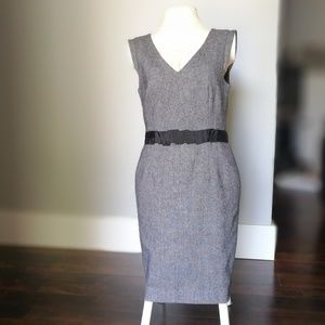 Houndstooth Banana Republic Dress w/ Ribbon Belt