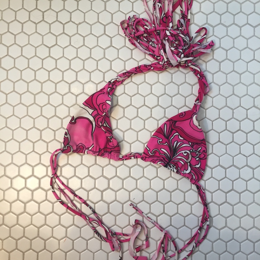 Mikoh Printed Strappy Triangle Top